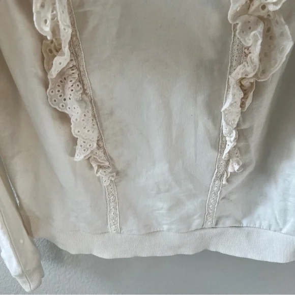 BODEN Ivory Broderie Sweatshirt - Picture 5 of 7